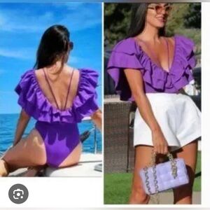 Zara Ruffle Swing suit. New With Tags.